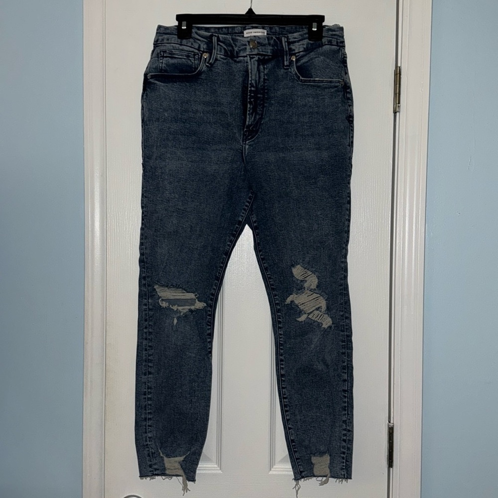 GOOD AMERICAN Acid wash skinny jeans 12/31